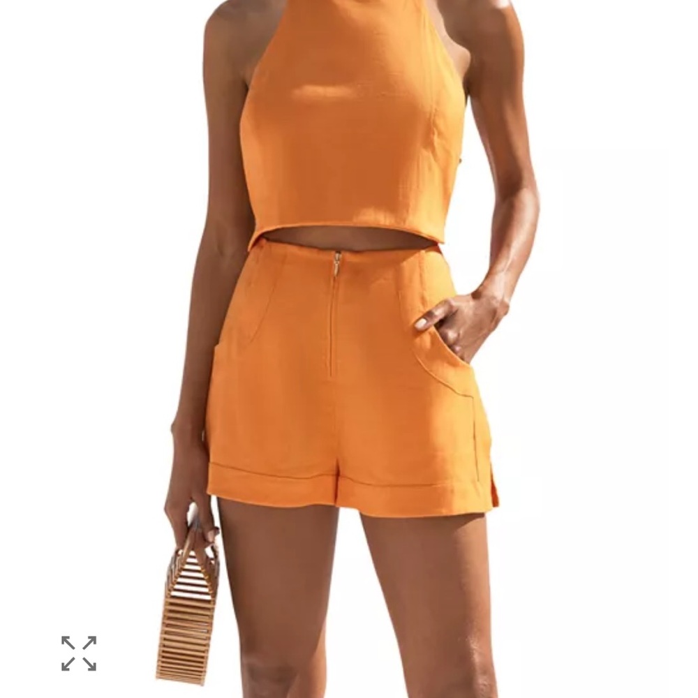 Cult Gaia Molly High Waist Linen Shorts size M